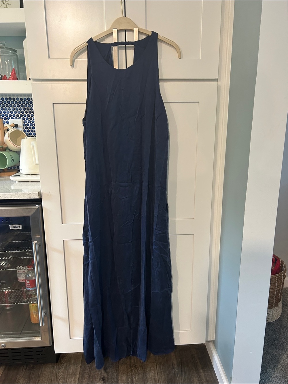 Navy Blue Sleeveless Maxi Dress
